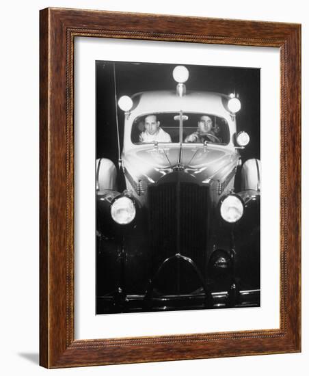 G. Ellis Doty, an Intern at Minneapolis General Hospital, Riding in Ambulance on Emergency Call-Alfred Eisenstaedt-Framed Photographic Print