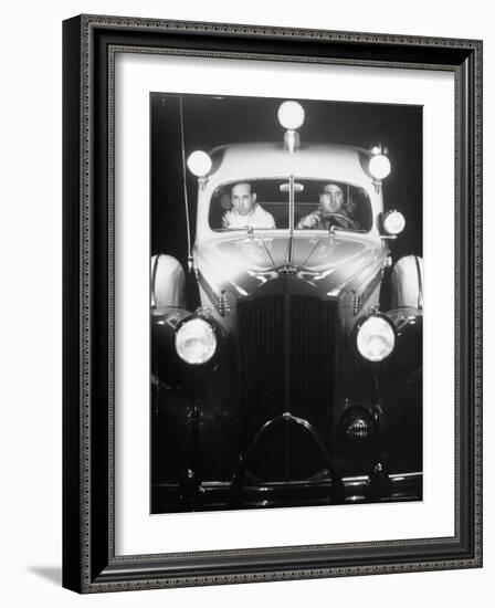 G. Ellis Doty, an Intern at Minneapolis General Hospital, Riding in Ambulance on Emergency Call-Alfred Eisenstaedt-Framed Photographic Print