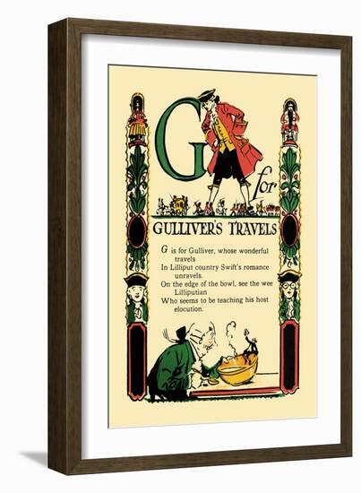 G for Gulliver's Travels-Tony Sarge-Framed Art Print