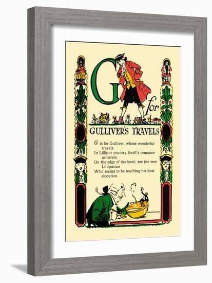 G for Gulliver's Travels-Tony Sarge-Framed Art Print
