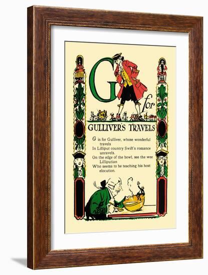 G for Gulliver's Travels-Tony Sarge-Framed Art Print