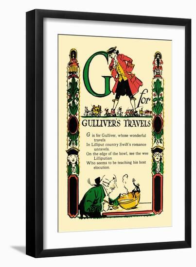 G for Gulliver's Travels-Tony Sarge-Framed Art Print