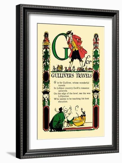 G for Gulliver's Travels-Tony Sarge-Framed Art Print