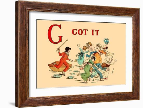 G - Got It-Kate Greenaway-Framed Art Print