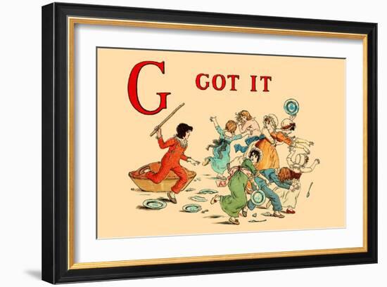 G - Got It-Kate Greenaway-Framed Art Print