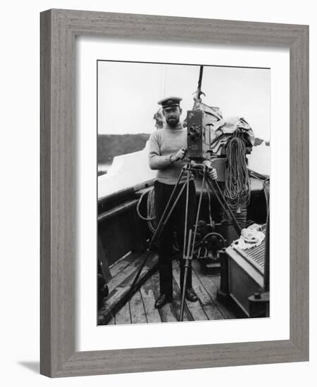 G. H. Wilkins on His Return from the Expedition in the Quest with Sir Ernes-Thomas E. & Horace Grant-Framed Photographic Print