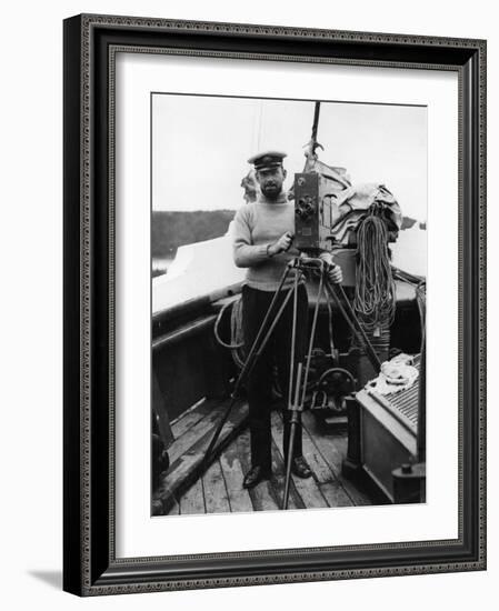 G. H. Wilkins on His Return from the Expedition in the Quest with Sir Ernes-Thomas E. & Horace Grant-Framed Photographic Print