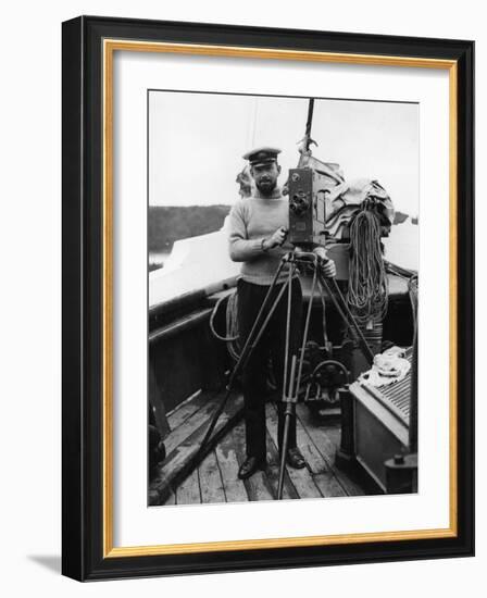 G. H. Wilkins on His Return from the Expedition in the Quest with Sir Ernes-Thomas E. & Horace Grant-Framed Photographic Print