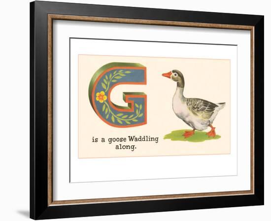 G is a Goose-null-Framed Art Print