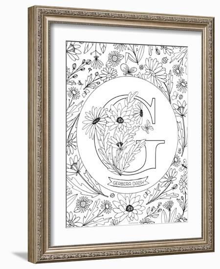 G is for Gerbera Daisy-Heather Rosas-Framed Art Print