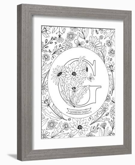 G is for Gerbera Daisy-Heather Rosas-Framed Art Print