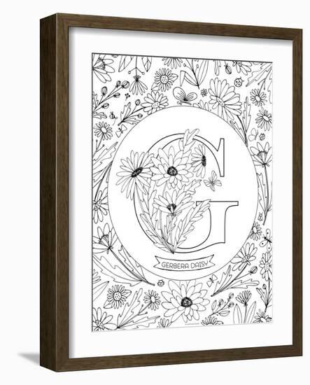 G is for Gerbera Daisy-Heather Rosas-Framed Art Print