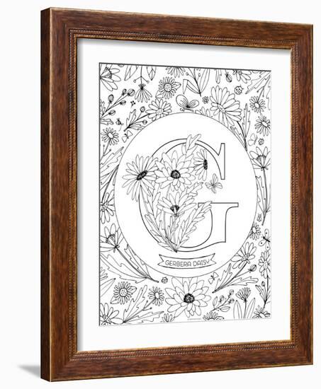 G is for Gerbera Daisy-Heather Rosas-Framed Art Print