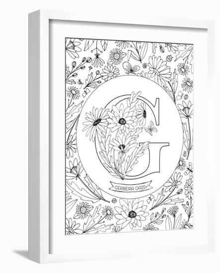 G is for Gerbera Daisy-Heather Rosas-Framed Art Print