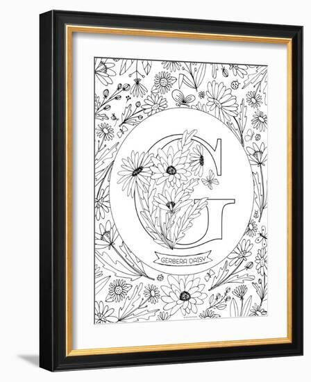 G is for Gerbera Daisy-Heather Rosas-Framed Art Print