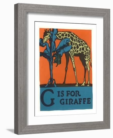 G is for Giraffe-null-Framed Art Print