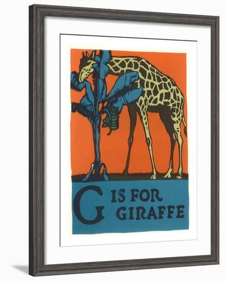 G is for Giraffe-null-Framed Art Print