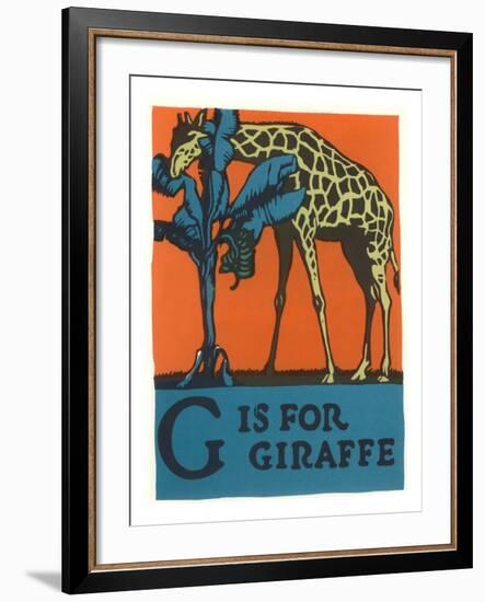 G is for Giraffe-null-Framed Art Print