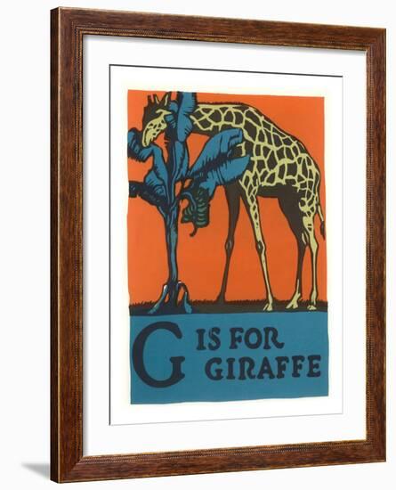 G is for Giraffe-null-Framed Art Print