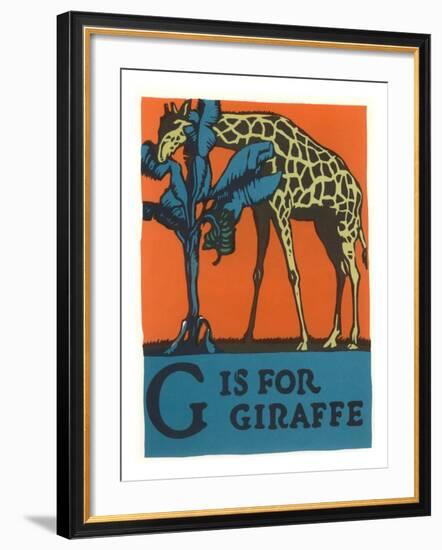 G is for Giraffe-null-Framed Art Print