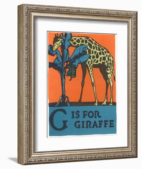 G is for Giraffe-null-Framed Art Print