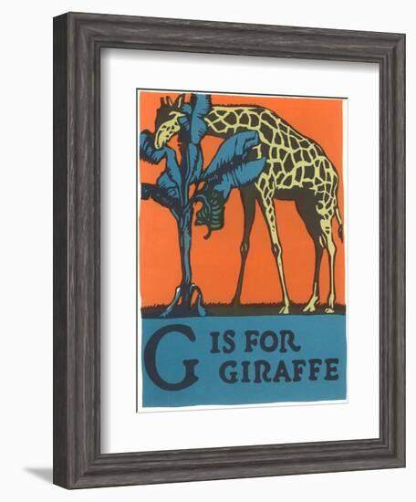 G is for Giraffe-null-Framed Art Print