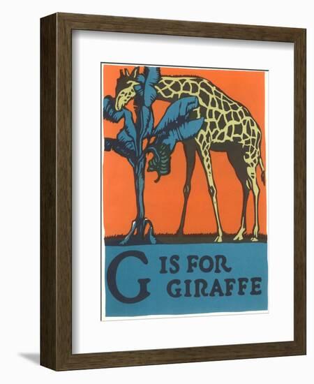 G is for Giraffe-null-Framed Art Print