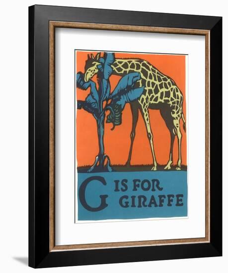 G is for Giraffe-null-Framed Art Print