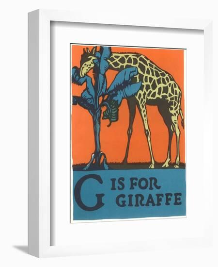 G is for Giraffe-null-Framed Art Print