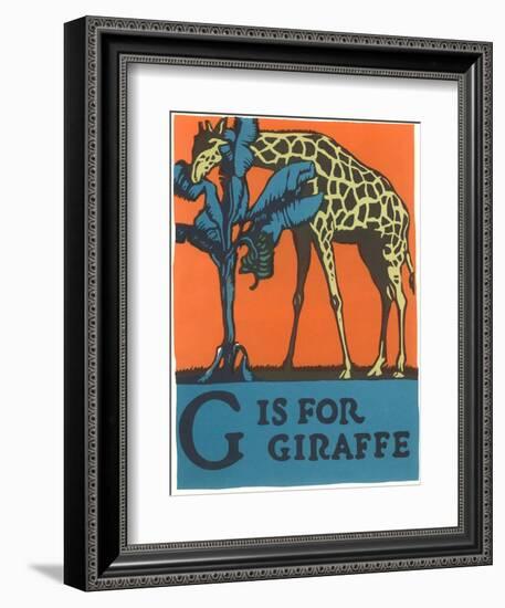 G is for Giraffe-null-Framed Art Print