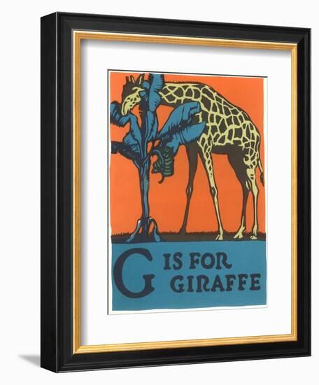 G is for Giraffe-null-Framed Art Print