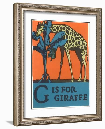 G is for Giraffe-null-Framed Art Print