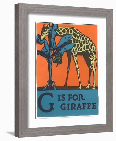 G is for Giraffe-null-Framed Art Print