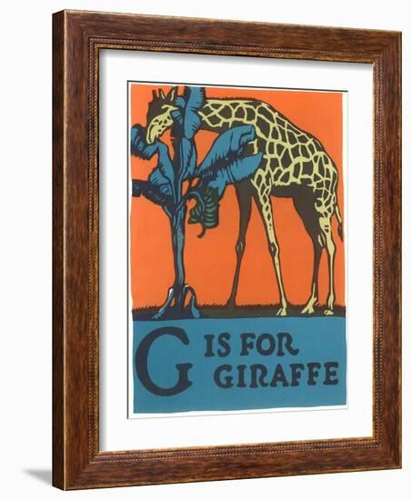 G is for Giraffe-null-Framed Art Print