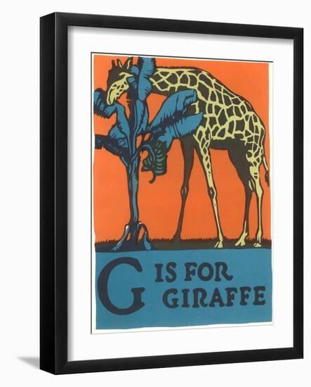 G is for Giraffe-null-Framed Art Print