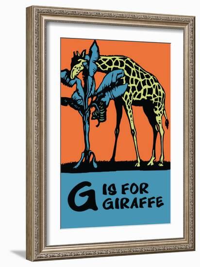 G is for Giraffe-Charles Buckles Falls-Framed Art Print