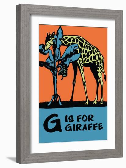 G is for Giraffe-Charles Buckles Falls-Framed Art Print