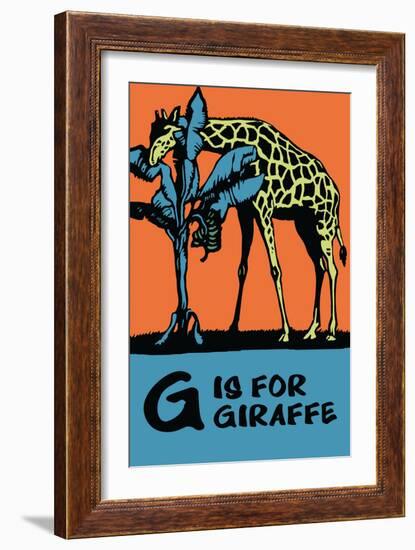 G is for Giraffe-Charles Buckles Falls-Framed Art Print