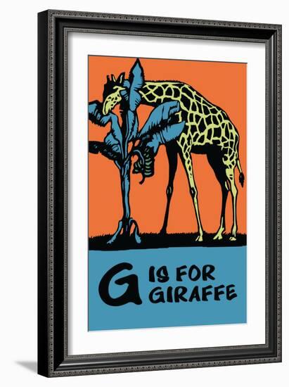 G is for Giraffe-Charles Buckles Falls-Framed Art Print