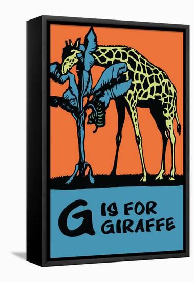 G is for Giraffe-Charles Buckles Falls-Framed Stretched Canvas