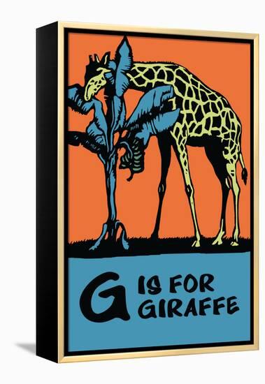 G is for Giraffe-Charles Buckles Falls-Framed Stretched Canvas