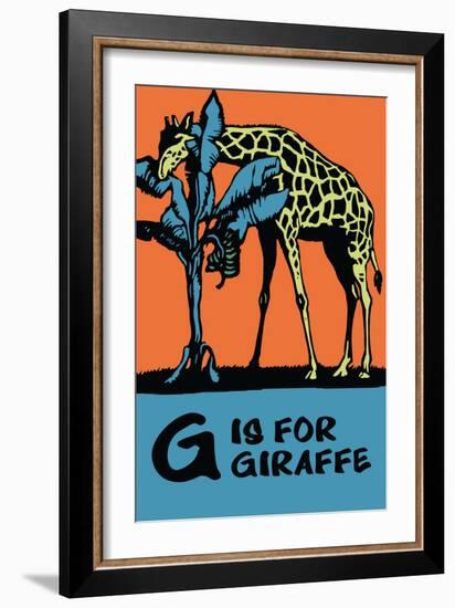 G is for Giraffe-Charles Buckles Falls-Framed Premium Giclee Print