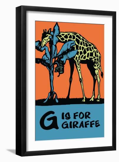 G is for Giraffe-Charles Buckles Falls-Framed Premium Giclee Print