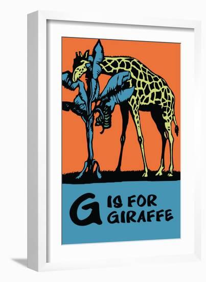 G is for Giraffe-Charles Buckles Falls-Framed Premium Giclee Print