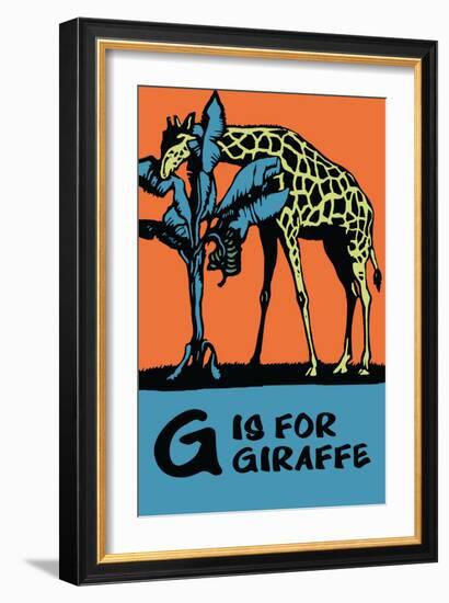 G is for Giraffe-Charles Buckles Falls-Framed Premium Giclee Print