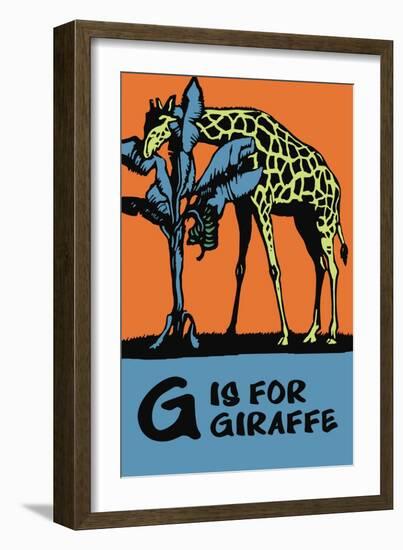 G is for Giraffe-Charles Buckles Falls-Framed Art Print