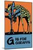 G is for Giraffe-Charles Buckles Falls-Mounted Art Print