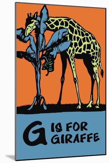 G is for Giraffe-Charles Buckles Falls-Mounted Art Print