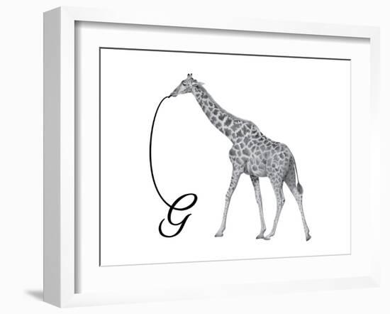 G is for Giraffe-Stacy Hsu-Framed Art Print