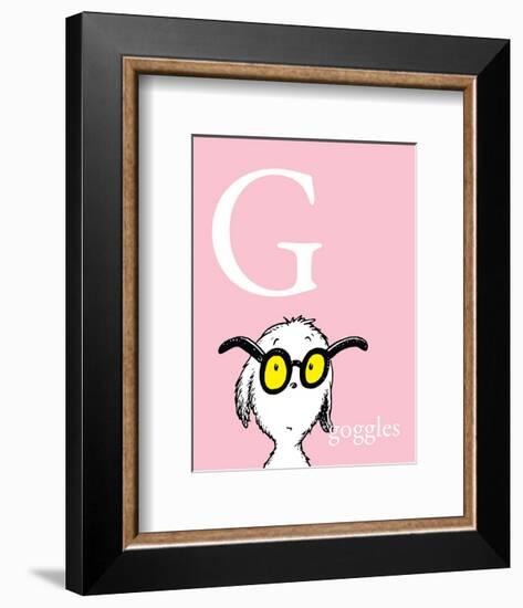 G is for Goggles (pink)-Theodor (Dr. Seuss) Geisel-Framed Art Print